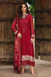 Charizma VSL25-25 embroidered chiffon shirt with raw silk trouser